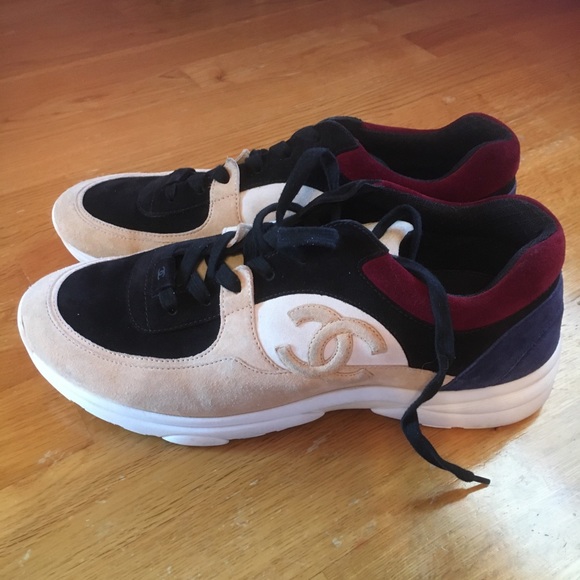 Chanel multi-colored suede runners sized 13 US. Authentic. No flaws. Worn once. - Picture 3 of 8
